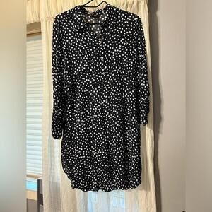 Ellen Tracy Polka Dot shirt dress